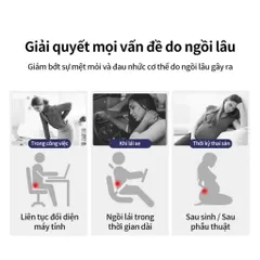 Đệm Ngồi Cao Su Non Siêu Đàn Hồi, Đệm Lót Ghế Chống Đau Xương Cụt, Giảm Đau Ê Mông