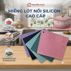 Miếng Lót Silicon Cách Nhiệt Chống Xước Bếp Từ Chịu Nhiệt 200 Độ C, Tấm Lót Nồi Chảo Chống Trượt Cao Cấp