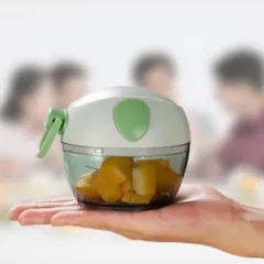 Máy Xay tỏi cầm tay NGHIỆN NHÀ  Máy xay mini đa năng 3 lưỡi dao kéo tay, xay tỏi ớt hành, xay rau củ quả