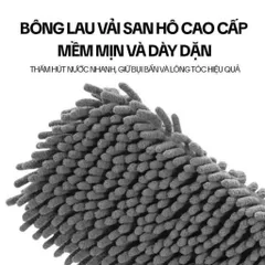 Cây Lau Nhà Tự Vắt , NGHIỆN NHÀ , Chổi Lau nhà Tự Vắt Xoay 360 Độ, Kèm Bông Lau San Hô