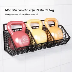 Kệ Giỏ Đựng Hành, Tỏi Dán Tường, Kệ Đựng Gia Vị Gắn Tường Nhà Bếp Tiện Lợi Bằng Thép Sơn Tĩnh Điện -Tặng Kèm Miếng Dán