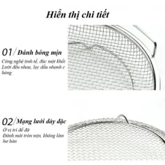 Set Khay Kèm Đĩa, Vỉ Lưới Lọc Dầu NGHIỆN NHÀ  Chất Liệu INOX 304,Dùng Trong Chiên Xào, Bỏ Dầu Thừa Hiệu Quả