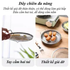 Set Khay Kèm Đĩa, Vỉ Lưới Lọc Dầu NGHIỆN NHÀ  Chất Liệu INOX 304,Dùng Trong Chiên Xào, Bỏ Dầu Thừa Hiệu Quả