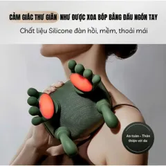 (Loại 1 pin chuẩn 2000mAH) Máy Massage Cổ Vai Gáy Mô Phỏng Bàn Tay nhiệt hồng ngoại 45°C giảm đau mỏi hiệu quả.