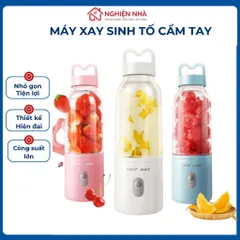 Máy Xay Sinh Tố Di Động NGHIỆN NHÀ, máy xay sinh tố mini, Dung Tích 500ml Tiện Lợi