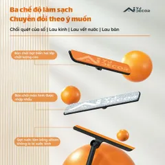 Cây Gạt Nước Lau Kính Đa Năng 3 in1 NGHIỆN NHÀ - Chổi Lau Kính Kèm Gạt Nước Silicon Xoay 360 Độ Chống Trượt