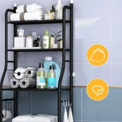 Kệ Để Đồ Máy Giặt Và Toilet NGHIỆN NHÀ, KỆ ĐA NĂNG PHÒNG TẮM Tháo Lắp INOX 3 tầng