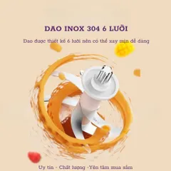 [Mẫu Mới] Máy Xay Đa Năng NGHIỆN NHÀ Cối Thủy Tinh Dày Bền 2 Lưỡi Inox Xay Sinh Tố, Thịt, Cua, Cá