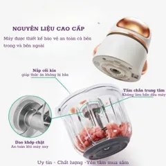 [Mẫu Mới] Máy Xay Đa Năng NGHIỆN NHÀ Cối Thủy Tinh Dày Bền 2 Lưỡi Inox Xay Sinh Tố, Thịt, Cua, Cá