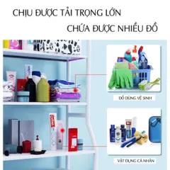 Kệ Để Đồ Máy Giặt Và Toilet NGHIỆN NHÀ, KỆ ĐA NĂNG PHÒNG TẮM Tháo Lắp INOX 3 tầng