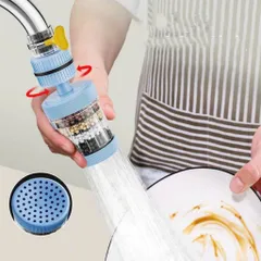 [HÀNG CAO CẤP] Combo 2 Đầu lọc lớn 6 tầng xoay 360 chịu nhiệt đến 60 độ, Vòi Lọc Nước Hỗ trợ Lọc Nước Phèn Thế Hệ Mới