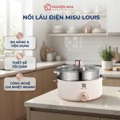 Nồi Lẩu Điện Đa Năng Cao Cấp NGHIỆN NHÀ Dung Tích 4L, Đường Kính 28cm, Kèm Xửng Hấp Inox SP412325930