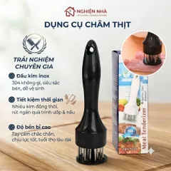 Dụng cụ châm thịt inox thông minh NGHIỆN NHÀ - Cây xăm thịt, làm mềm thịt quay giòn bì tiện lợi.