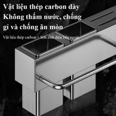 Giá Dao Treo Tường Bằng Thép Carbon, Tích Hợp Ống Đựng Đũa, Thiết Kế Thông Thoáng Chống Ẩm Mốc