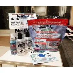 Combo Bình Xịt Rửa Mũi NeilMed Smile (250 gói muối người lớn).