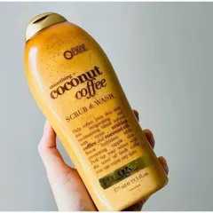[CHÍNH HÃNG MỸ] Sữa Tắm Tẩy Tế Bào Chết OGX Smoothing Coconut Coffee Scrub & Wash Chai Lớn 577ml