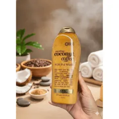[CHÍNH HÃNG MỸ] Sữa Tắm Tẩy Tế Bào Chết OGX Smoothing Coconut Coffee Scrub & Wash Chai Lớn 577ml