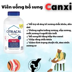 Viên uống bổ sung canxi hữu cơ CITRACAL Maximum Calcium citrate 280 viên HÀNG MỸ