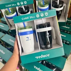 [CHÍNH HÃNG MỸ] Set 2 Ly Giữ Nhiệt Giữ Lạnh Reduce Cold1 24oz Có Tay Cầm Kèm Ống Hút (24 Hours Cold)