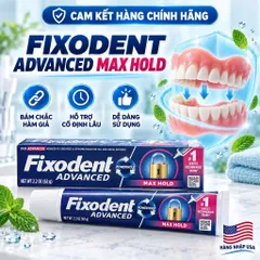 [HÀNG MỸ] Keo Dán Hàm Giả Fixodent Complete Advanced Max Hold Cố Định Chắc Chắn (Tuýp 62g)