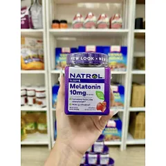Kẹo ngủ ngon 10mg Natrol Melatonin Gummies Mỹ 90viên chính hãng