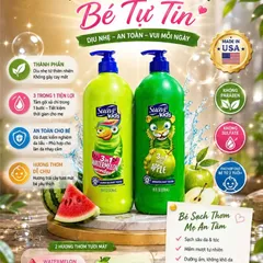 [HÀNG MỸ] Sữa Tắm Gội Xả 3 Trong 1 Cho Bé Suave Kids Dung Tích Lớn 1.18L (40 FL OZ)