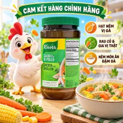 Hạt Nêm Gà Knorr Caldo De Pollo Mỹ Hũ Đại 1.14kg – Ngọt Thanh Tự Nhiên, Không Bột Ngọt
