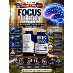 [HÀNG MỸ] Thực Phẩm Bổ Não Hoàn Chỉnh FOCUSfactor Nutrition for the Brain 180 Tablets