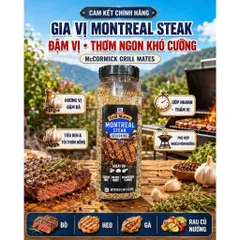 [HÀNG MỸ] Gia Vị Ướp Bít Tết Montreal Steak McCormick Grill Mates (Chai Lớn 822g - 29 OZ)