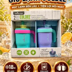 Set 2 Ly giữ nhiệt REDUCE COLDEE TUMBLER màu xanh
