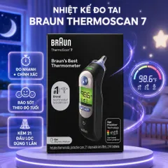 Nhiệt Kế Hồng Ngoại Đo Tai Braun ThermoScan 7 (IRT6520)  HÀNG XÁCH TAY