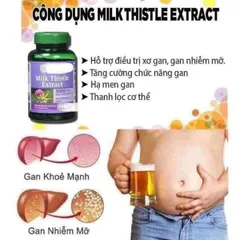 Bổ gan mỹ milk thisle extract 180v hàng mỹ chính hãng date 2027