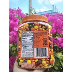 Reese’s Pieces kẹo BƠ ĐẬU PHỘNG REESE’S PIECES 1.75KG Hũ Lớn 1.75kg Nhập Mỹ Date Xa