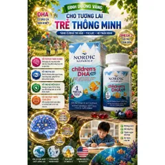 Viên Nhai Omega-3 Cao Cấp Mỹ Nordic Naturals Children's DHA Xtra 636mg Omega-3 (Hộp 90 Viên)