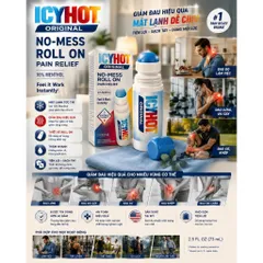 Dầu Nóng Dạng Lăn icy Hot Mỹ- Original No Mess Pain Relief 73ml