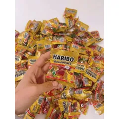 NGUYÊN BỊCH LỚN. DATE XA Kẹo dẻo gấu Haribo Goldbears 1.42kg ( 125 gói kẹo mini ) của Mỹ