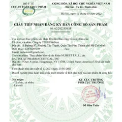 CAM KẾT CHÍNH HÃNG CỦA MỸ Hỗ Trợ Tăng Chiều Cao Nu Best Tall TRÊN 10 tuoi chính hãng Mỹ