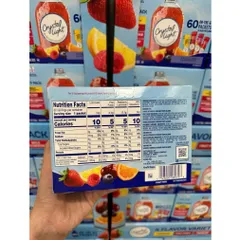 CRYSTAL LIGHT – Bột nước trái cây không đường Variety PacK (60 GÓI) USA