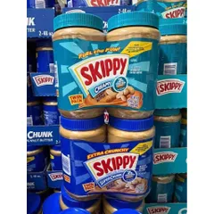 Date luôn mới Bơ đậu phộng Skippy Creamy Super Chunk và Creamy 1,36kg Mỹ. mịn và có hạt