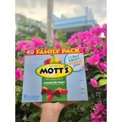 Kẹo dẻo Mỹ Mott's Fruit Flavored Snack 40 gói 907g chính hãng mỹ