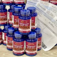 Viên uống chống nắng nội sinh chiết suất từ lựu đỏ puritan Mỹ Puritan’s Pride Pomegranate chống nắng nội sinh