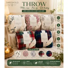 Chăn Lông Cừu Life Comfort Ultimate Sherpa Throw - Siêu Mềm Mịn, Ấm Áp 1.52m x 1.77m (60in x 70in)