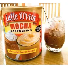 CAM KẾT CHÍNH HÃNG Mỹ Cà phê sữa hòa tan Mocha Cappuccino của Caffe D'Vita Mỹ hộp 1.8kg