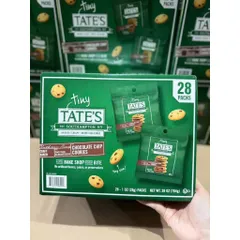( HÀNG USA ) THÙNG LỚN 28 GÓI Tiny Tate’s – bánh quy socola chip hộp lớn 28 gói