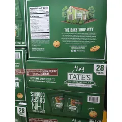 ( HÀNG USA ) THÙNG LỚN 28 GÓI Tiny Tate’s – bánh quy socola chip hộp lớn 28 gói