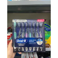 BÀN CHẢI ORAL-B CROSSACTION – COMBO 8 CÂY SIÊU TIẾT KIỆM