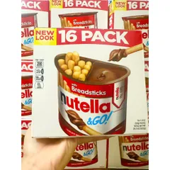 [THÙNG 16 HỘP] Bánh Que Chấm Nutella Socola Hạt Dẻ 52g - Hàng Mỹ