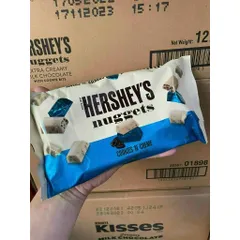 Kẹo Socola Hershey’s Nuggets Cookies ‘N’ Creme White Chocolate 344g