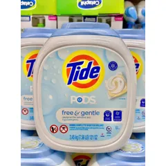Chính hãng Mỹ Viên Nước Giặt cho da nhạy cảm Tide PODS Free & Gentle (Mỹ) 152 viên