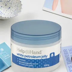 Sáp Dưỡng Ẩm Petroleum Jelly Dạng Hũ 200g Help@Hand White Petroleum Jelly